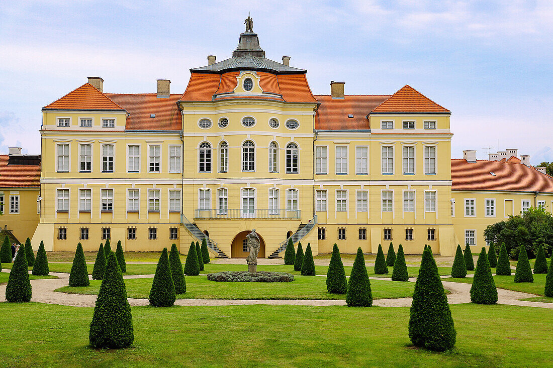Rogalin Castle (Palais Rogalin; Palac Rogalin, Pałac w Rogalinie) with rococo garden near Poznan in the Wielkopolska Voivodeship of Poland