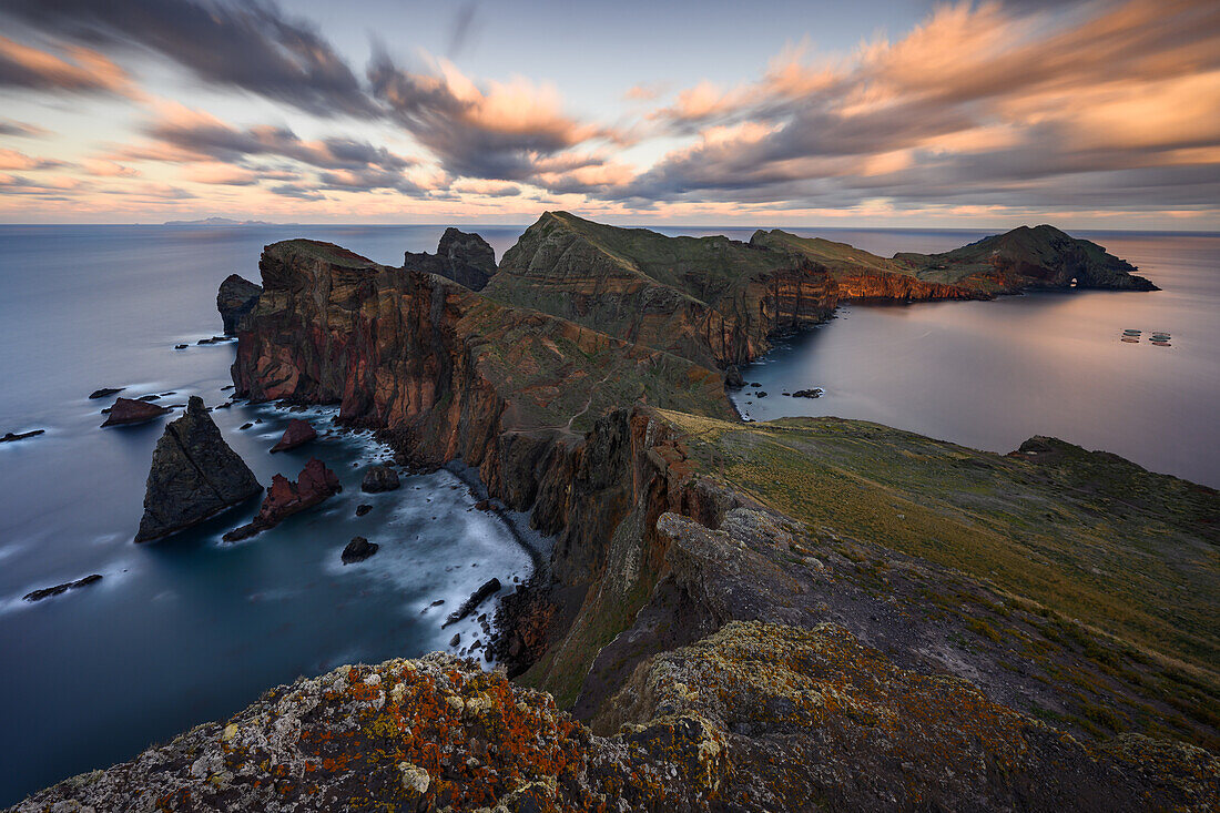 Sao Louranco bei Sonnenaufgang, Madeira, Portugal