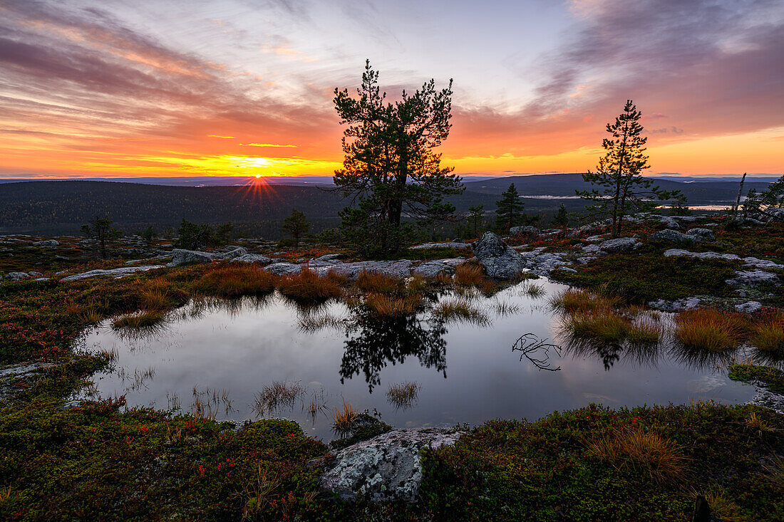 Sunset in Lapland, Finland