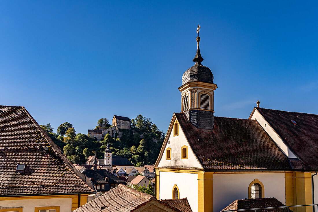  The Church of St. Kunigund in Pottenstein in Franconian Switzerland, Bavaria, Germany   