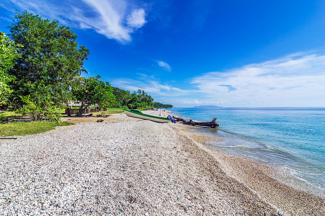 Views of the independent island state of the Solomon Islands, here the capital Honiara and its surroundings in the southwestern Pacific Ocean.