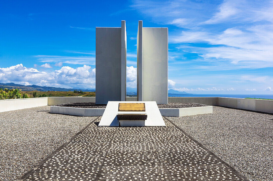 Views of the capital Honiara and its surroundings of the independent island state of the Solomon Islands in the southwest Pacific Ocean, here the Solomon Peace Memorial.