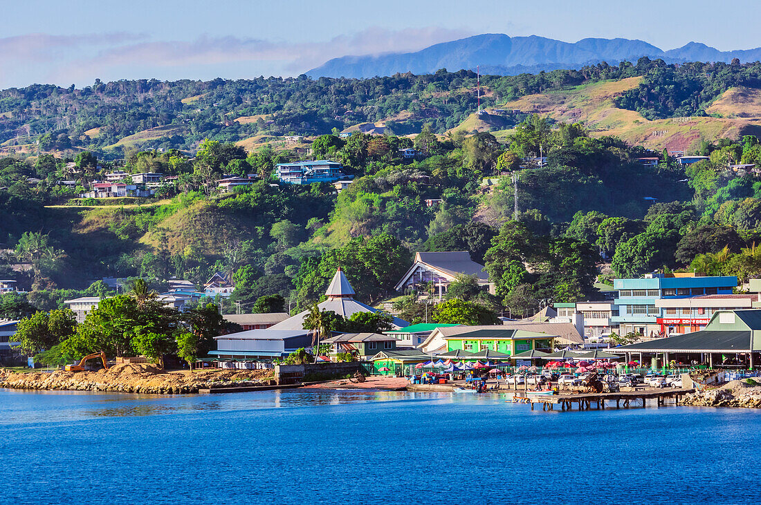 Ortsansicht und Umgebung von der Hauptstadt Honiara, Insel Guadalcanal, Salomonen, Melanesien, südwestlicher Pazifik, Südsee