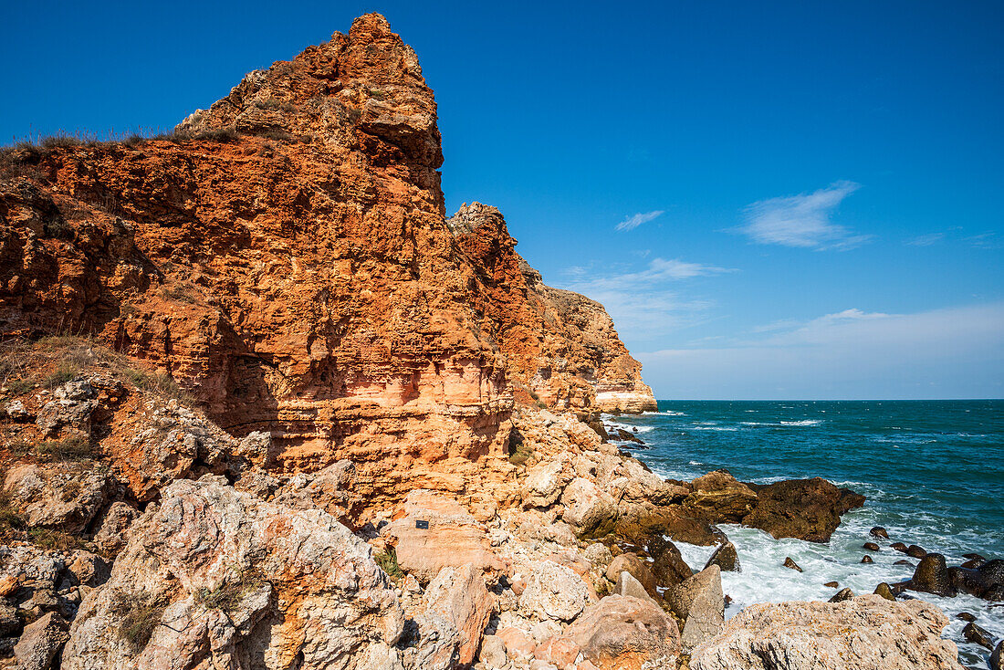 Landscape at Cape Kaliakra on the Black Sea coast in Dobruja region, Bulgaria