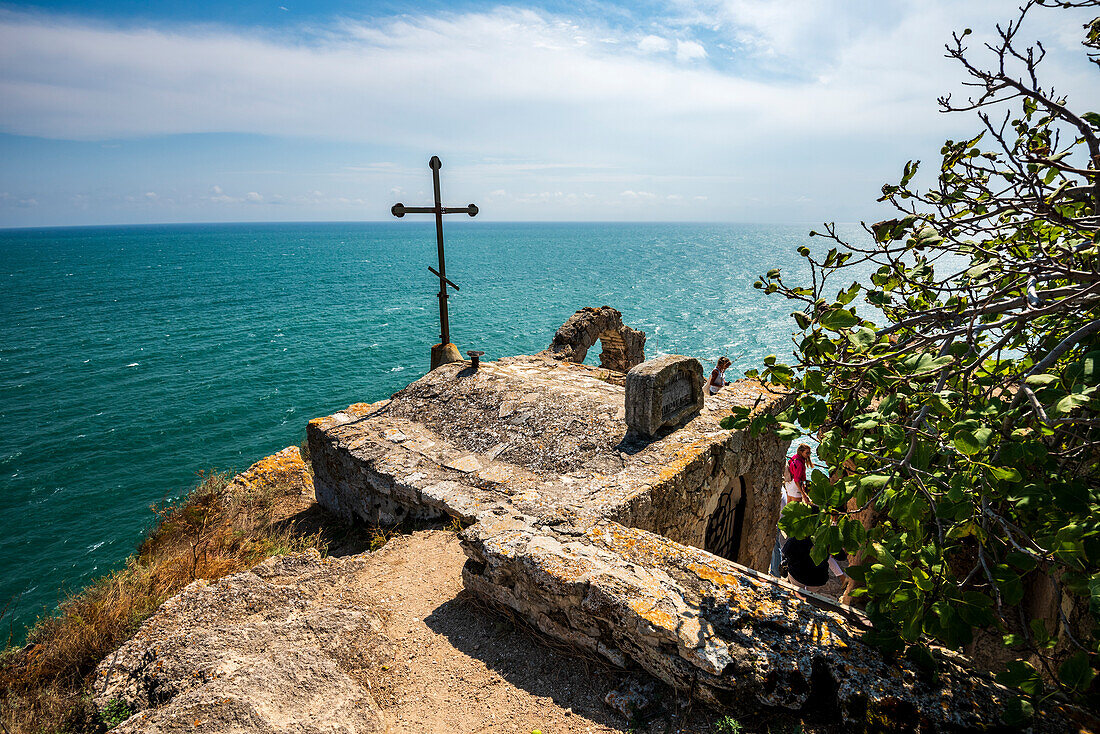 Kapelle am Kap Kaliakra an der Küste des Schwarzen Meeres in der Region Dobrudscha, Bulgarien