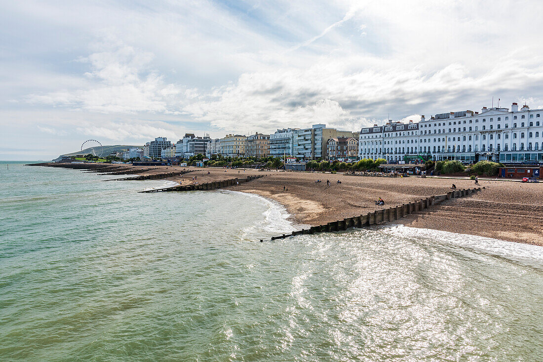 Town of Eastbourne on the English coast, West Sussex, England, United Kingdom