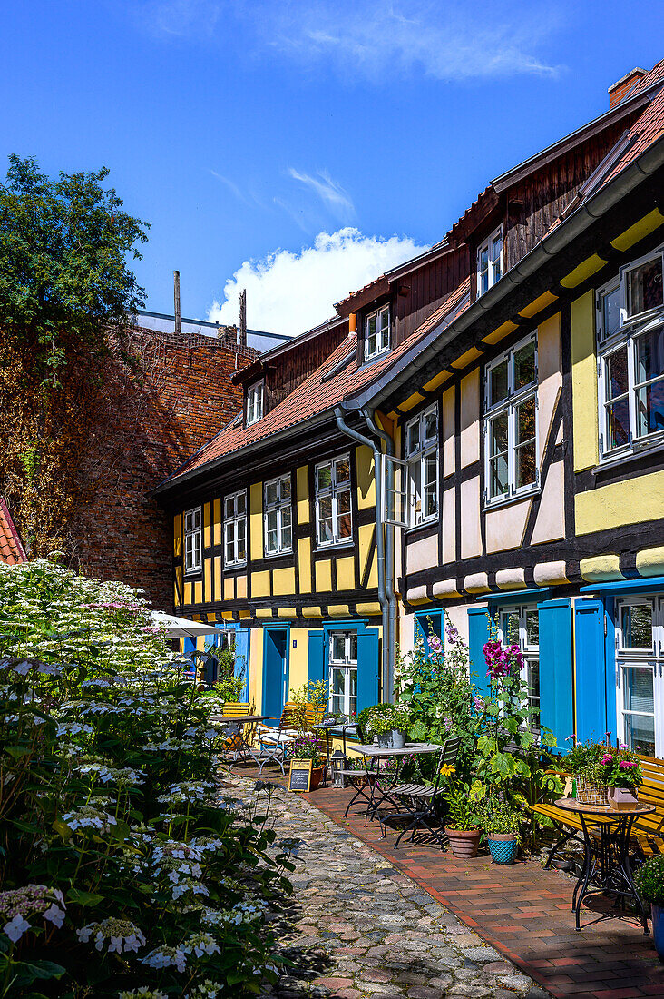  Backyard at St. John&#39;s Monastery, Stralsund, Baltic Sea coast, Mecklenburg-Western Pomerania, Germany 