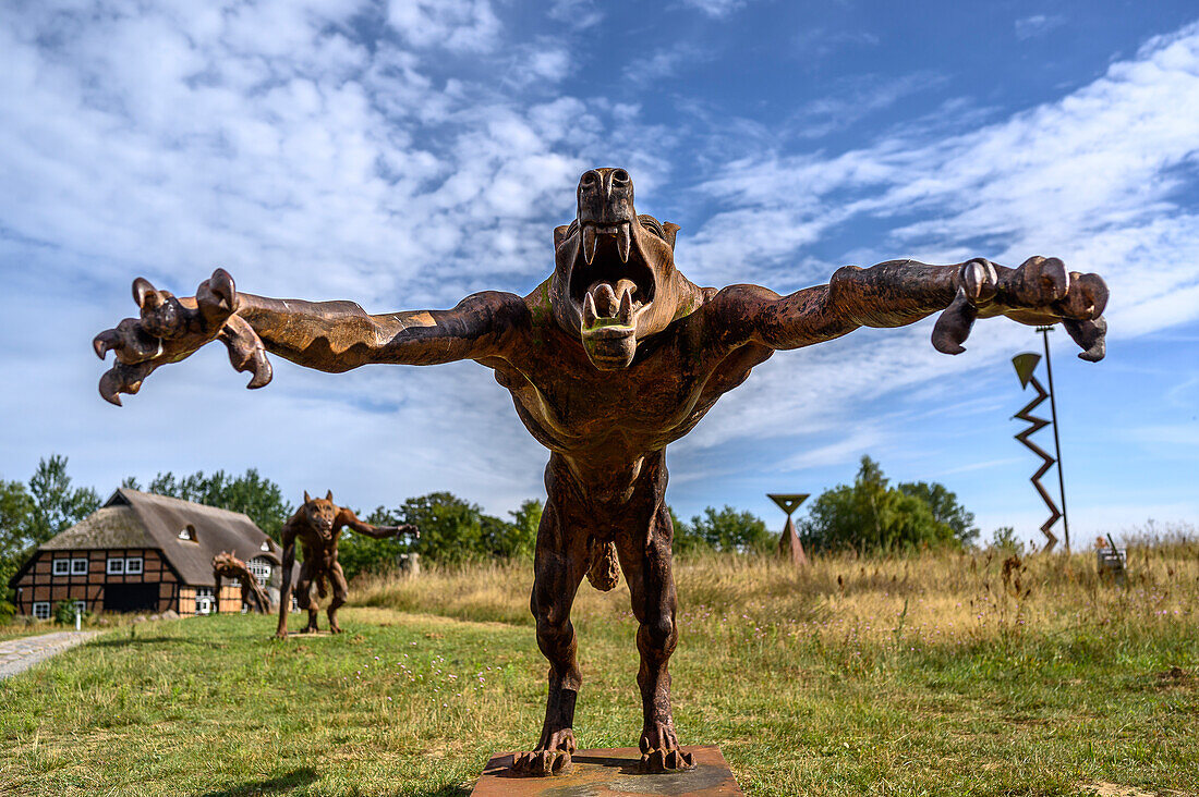 Skulpturenpark in Katzow bei Wolgast, Ostseeküste, Mecklenburg-Vorpommern, Deutschland