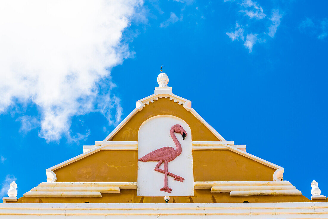  Ornament on a house, main street Kaya Grandi, Kralendijk, Bonaire, Lesser Antilles 