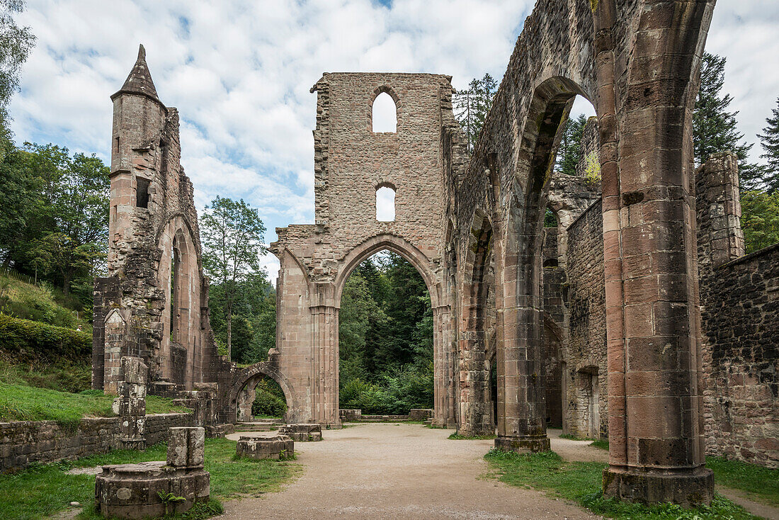  Aller Heiligen monastery ruins, Ottenhöfen, Black Forest National Park, Ortenau, Black Forest, Baden-Württemberg, Germany 