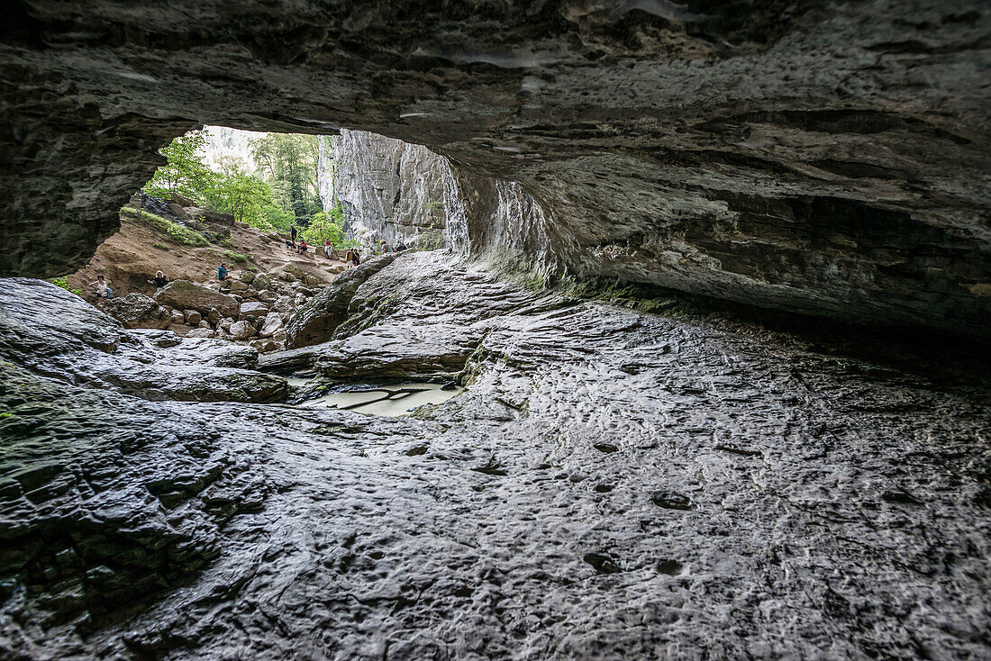  Cave, Grotte Sarrasine, Source du Lison, Source of the Lison, Nans-sous-Sainte-Anne, Doubs department, Bourgogne-Franche-Comté, Jura, France 