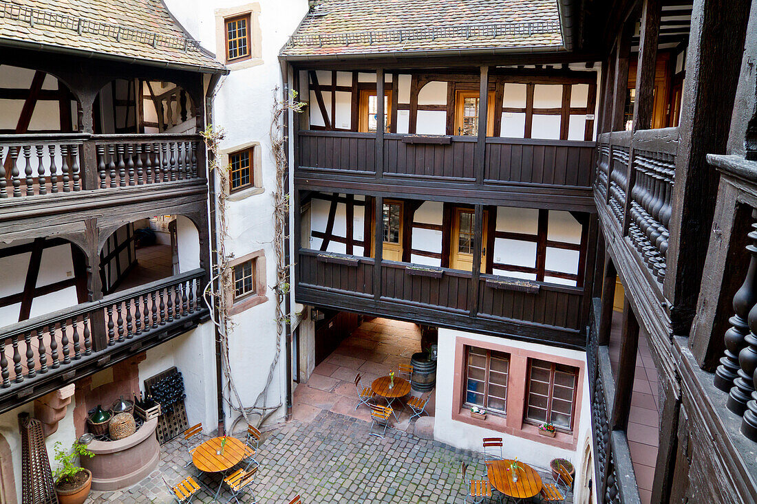  Inner courtyard of the Frank Loeb House in Landau in der Pfalz, Rhineland-Palatinate, Germany 