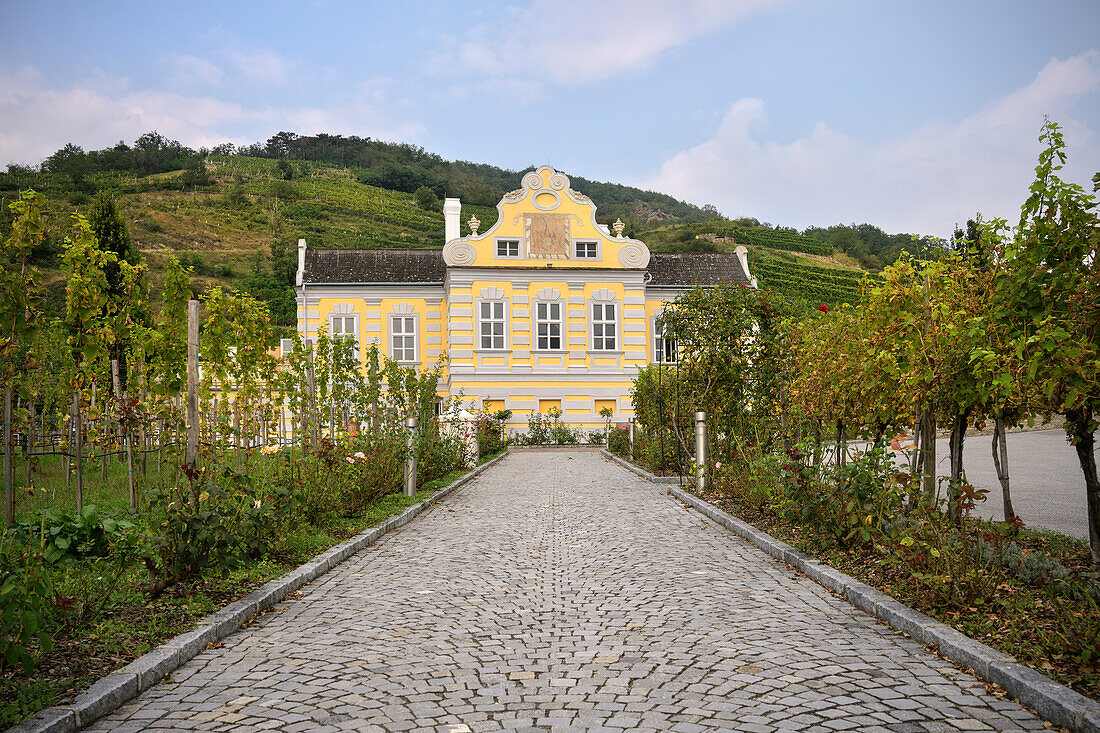 Kellerschlössel, Domäne Wachau (Weinkellerei), UNESCO Welterbe "Kulturlandschaft Wachau", Dürnstein, Niederösterreich, Österreich, Europa