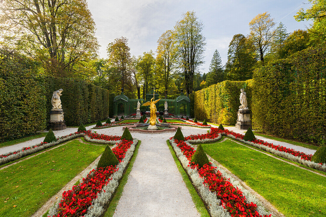Fama Brunnen, Schloss Linderhof, Ettal, Bayern, Deutschland