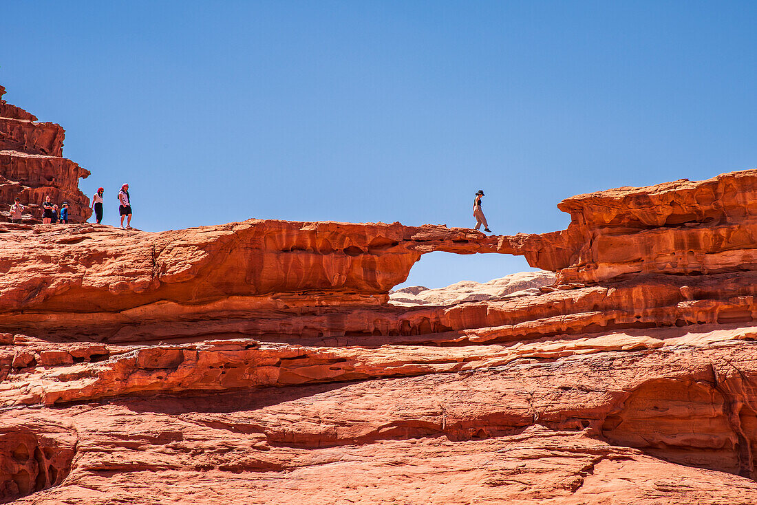 Wüstenlandschaft in Wadi Rum, Jordanien