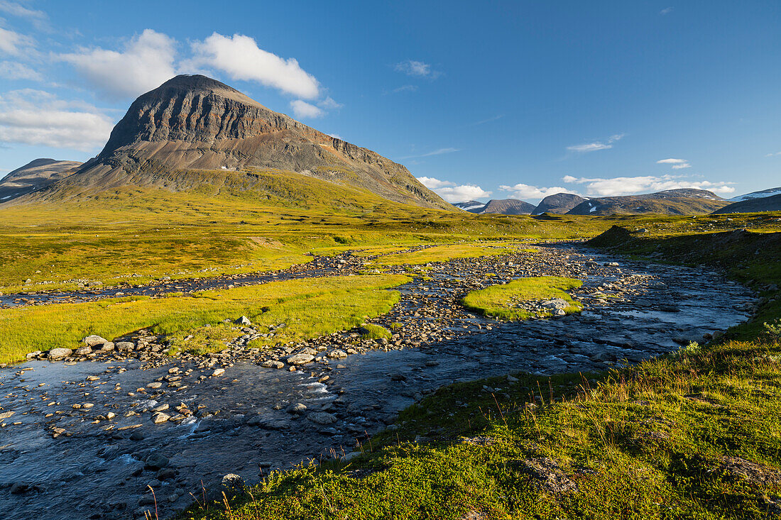 Nijak, Fluss Nijakjagasj, Sarek Nationalpark, Lappland, Schweden, Europa