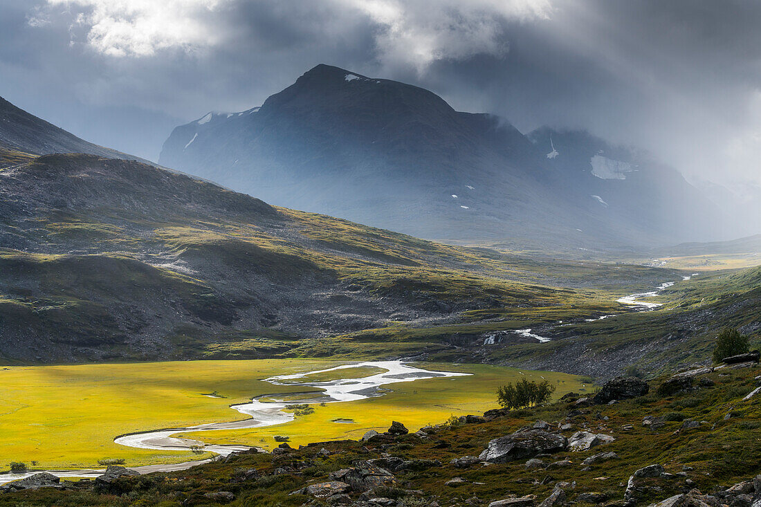 Oberes Rapadalen, Sarek Nationalpark, Lappland, Schweden, Europa