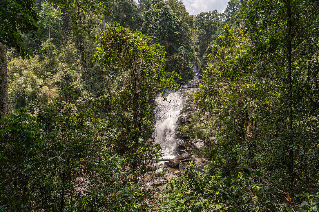 The Sirithan Waterfall in Doi Inthanon National Park, Chiang Mai, Thailand, Asia