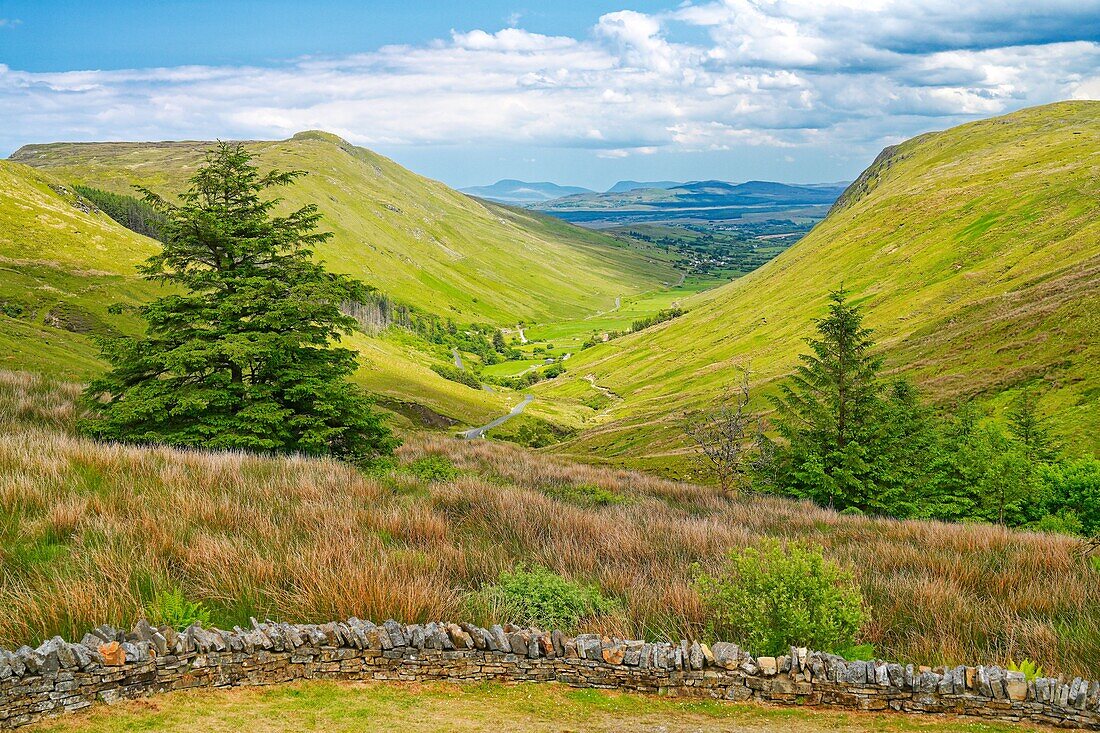 Irland, County Donegal, Ausblick am Glengesh Pass