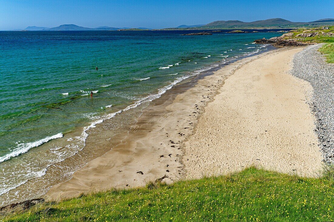 Ireland, County Galway, Connemara West, Lettergesh Beach