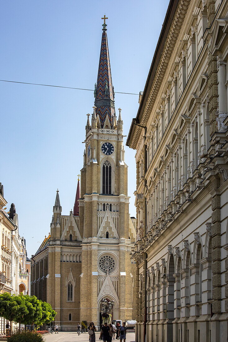 St. Mary's Church in the old town of Stari Grad, Novi Sad, South Bačka District, Serbia, Europe