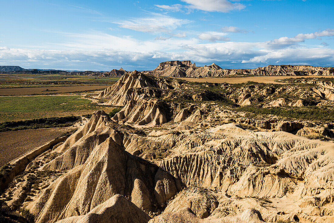 Halbwüste, Bardenas Reales Naturpark, Biosphärenreservat, Navarra, Spanien