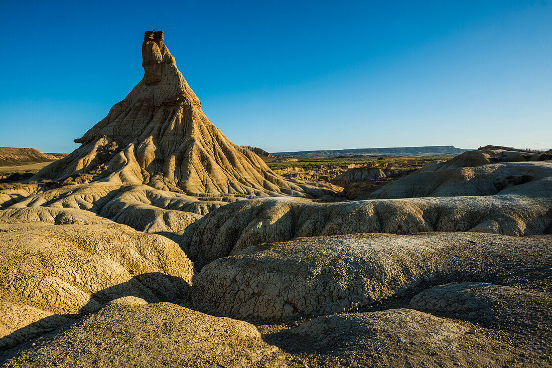 Semi-desert, Bardenas Reales Natural Park, Biosphere Reserve, Navarra, Spain