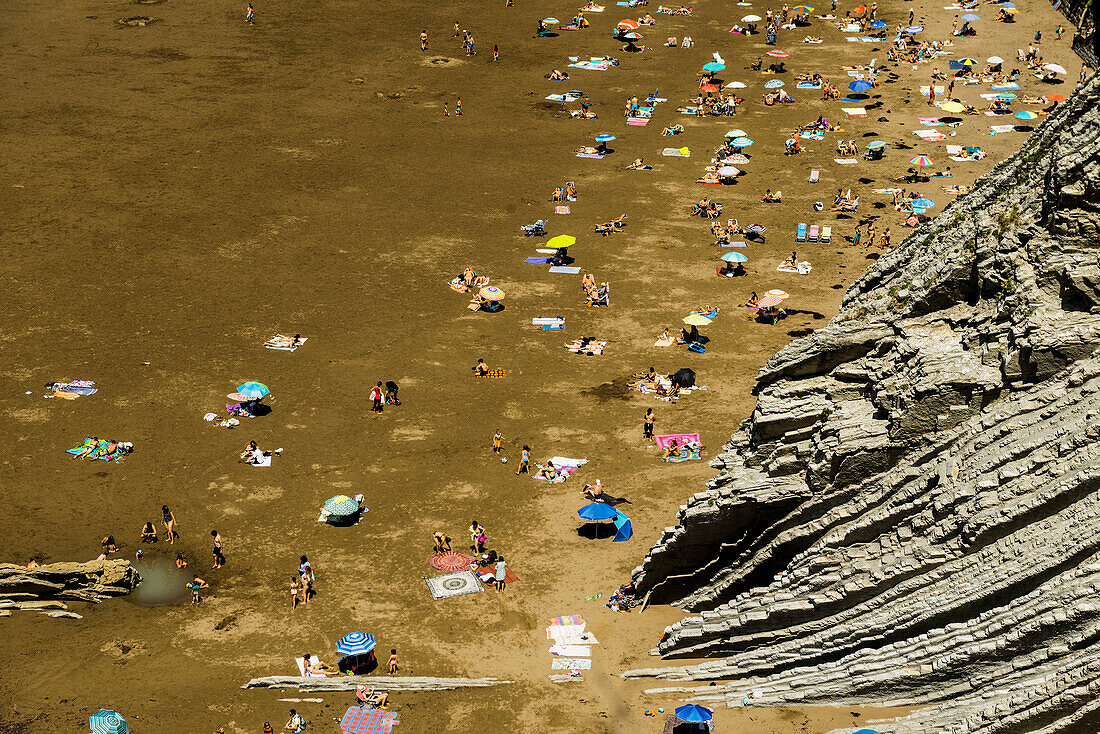 Beach, Zumaia, near San Sebastian, Guipuzcoa Province, Basque Country, Northern Spain, Spain