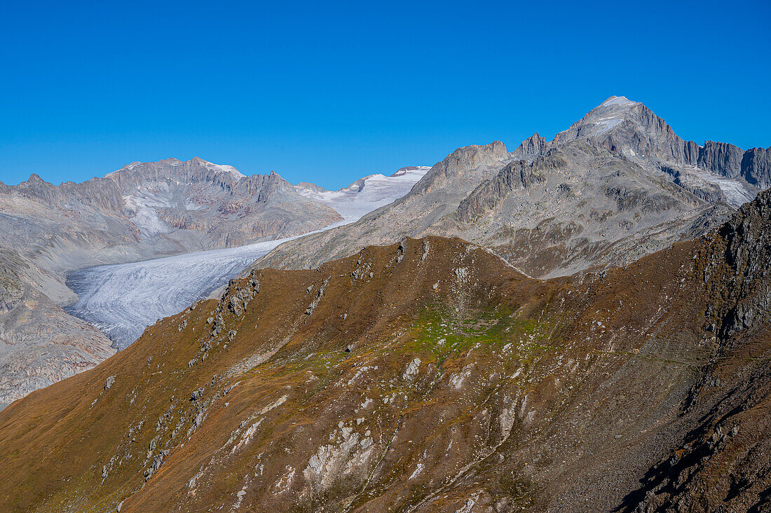 Rhonegletscher mit Galenstock, Urner Alpen, Kanton Wallis, Schweiz