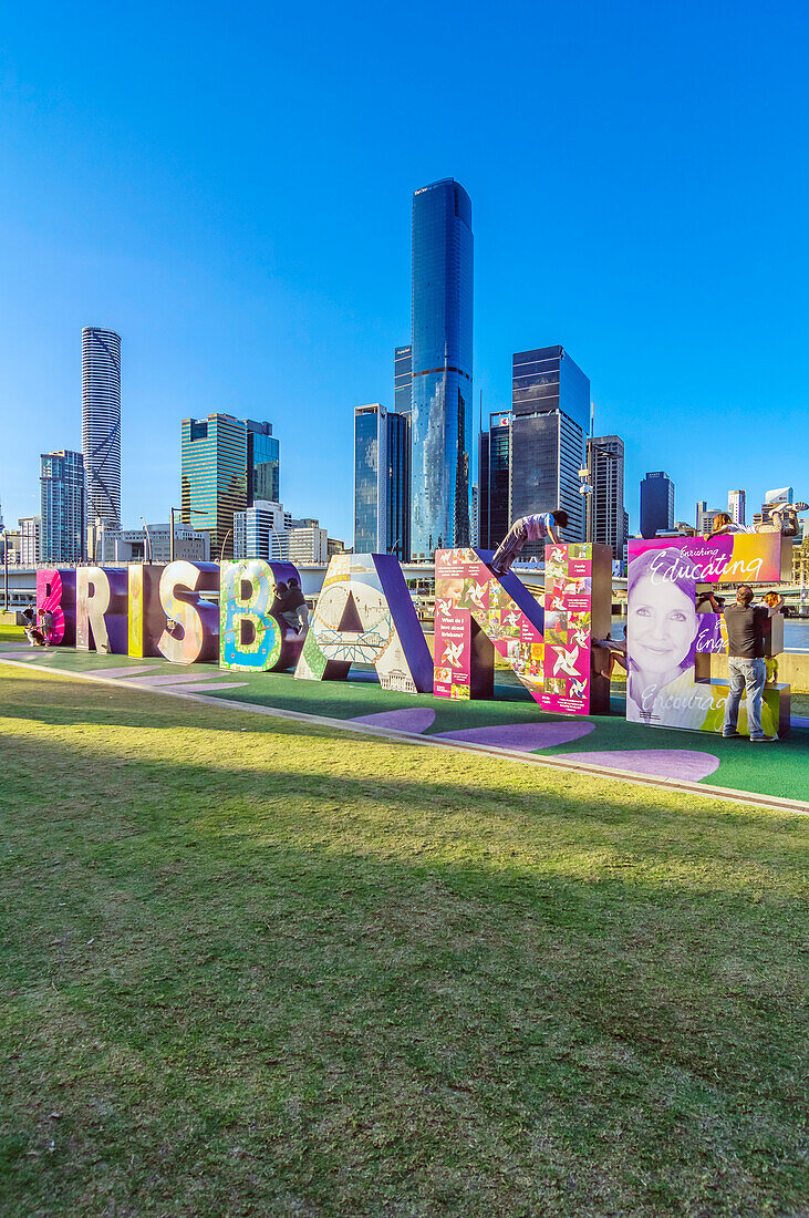  Cityscape of Brisbane, capital of the state of Queensland in northeastern Australia.  