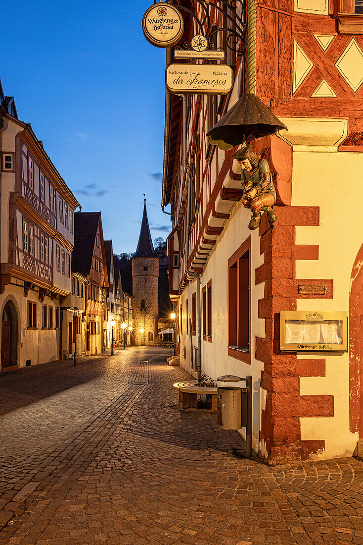  The Batzennärrle in the main street, Karlstadt, Lower Franconia, Franconia, Bavaria, Germany, Europe 