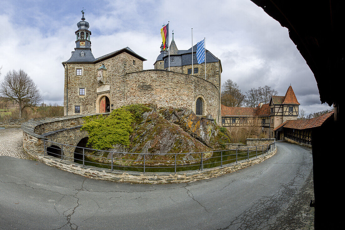  At Lauenstein Castle, Franconian Forest, Kronach, Upper Franconia, Franconia, Bavaria, Germany, Europe 