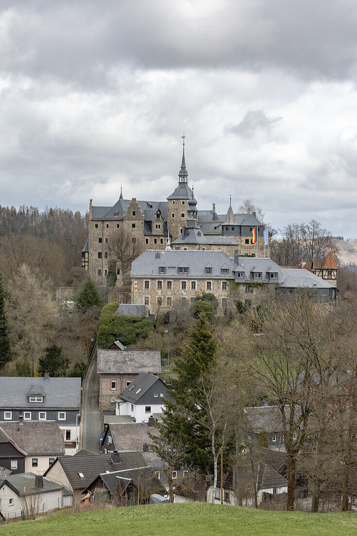  At Lauenstein Castle, Franconian Forest, Kronach, Upper Franconia, Franconia, Bavaria, Germany, Europe 