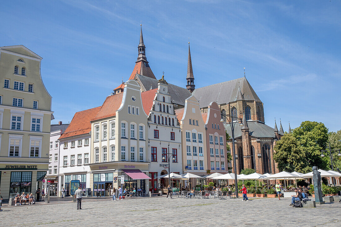 Neuer Markt, Rostock, Ostsee, Mecklenburg-Vorpommern, Deutschland