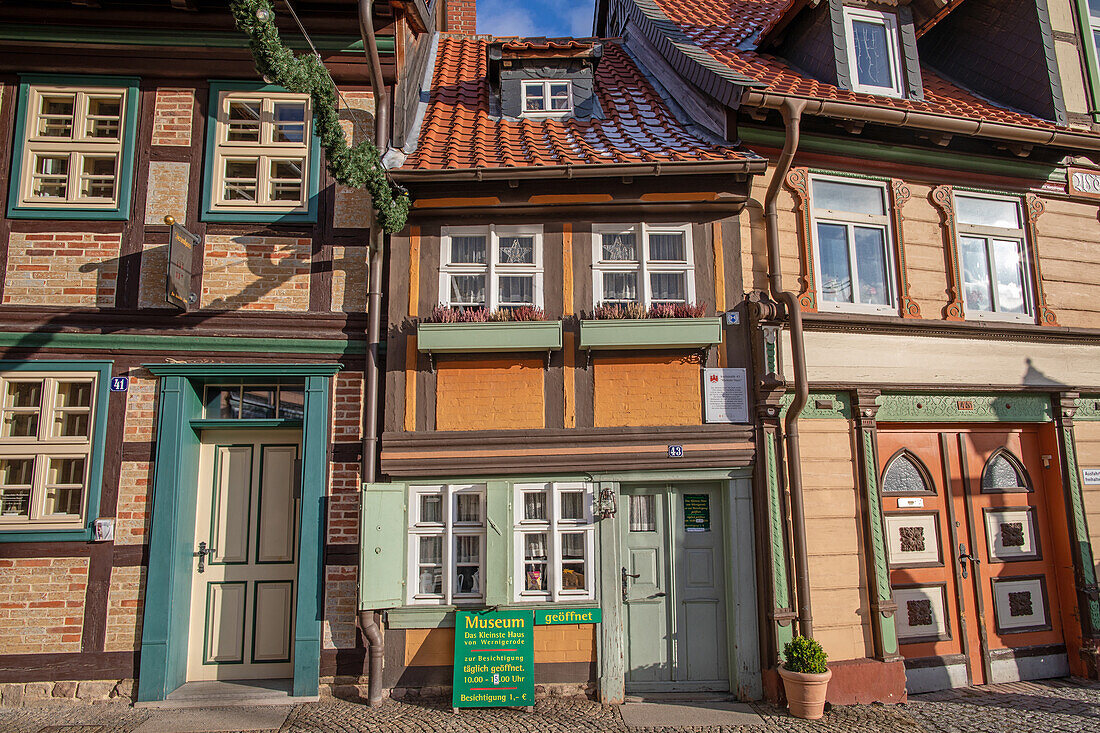 Das "Kleinste Haus", Wernigerode, Sachsen-Anhalt, Deutschland
