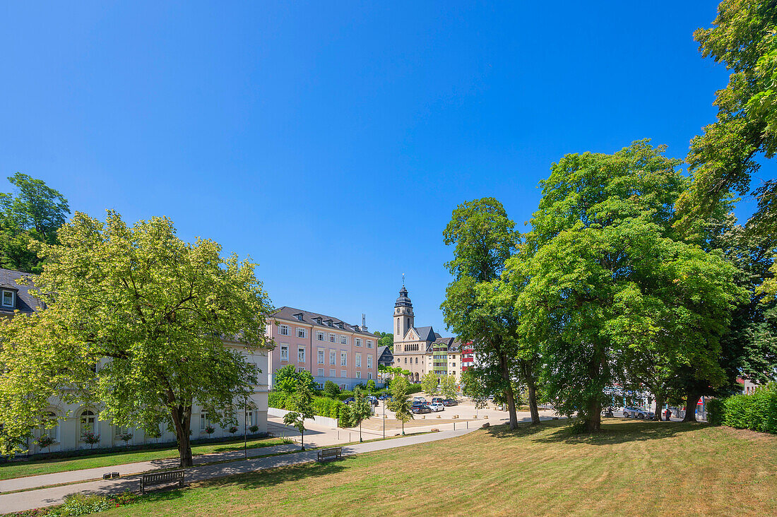 Kurpark in Bad Schwalbach, Rheingau, Taunus, Hessen, Deutschland