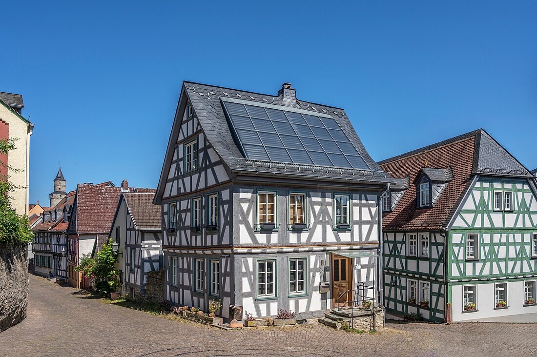  Half-timbered houses in Idstein, Taunus, Hesse, Germany 