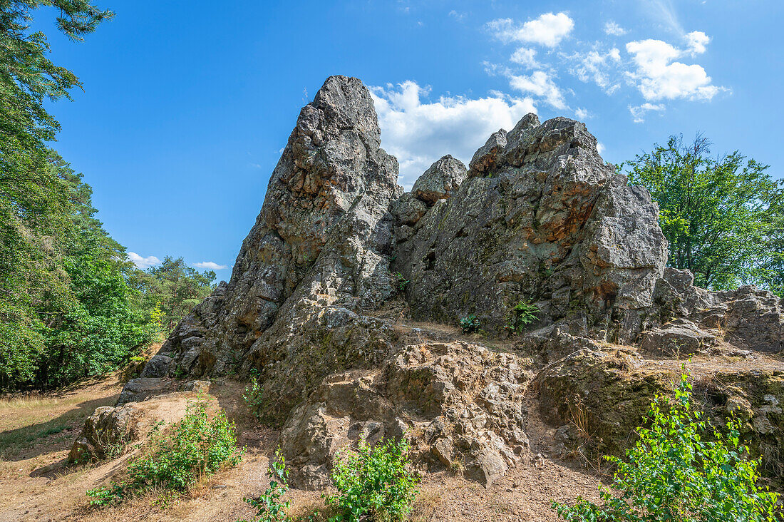 Kletterfelsen Saienstein, Eschbacher Klippen, Eschbach, Usingen, Taunus, Hessen, Deutschland