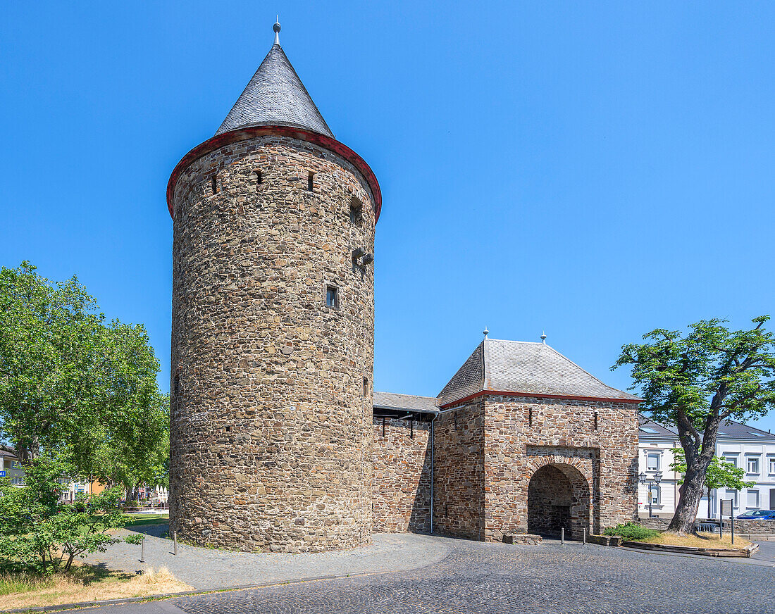 Der Wasemer Turm, Teil der früheren Burg Rheinbach, Rheinbach, Eifel, Nordrhein-Westfalen, Deutschland