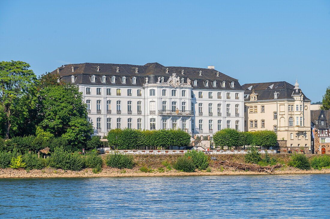  Engers Castle, Rhineland-Palatinate State Music Academy, Neuwied am Rhein, Rhine Valley, Rhineland-Palatinate, Germany 