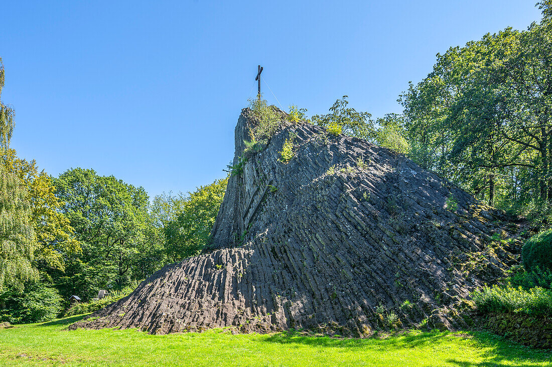  National geotope Druidenstein, Kirchen (Sieg), Altenkirchen district, Westerwald, Rhineland-Palatinate, Germany 