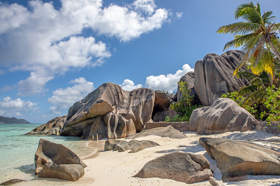 Traumstrand Anse Source d'Argent, La Digue, Seychellen, Afrika