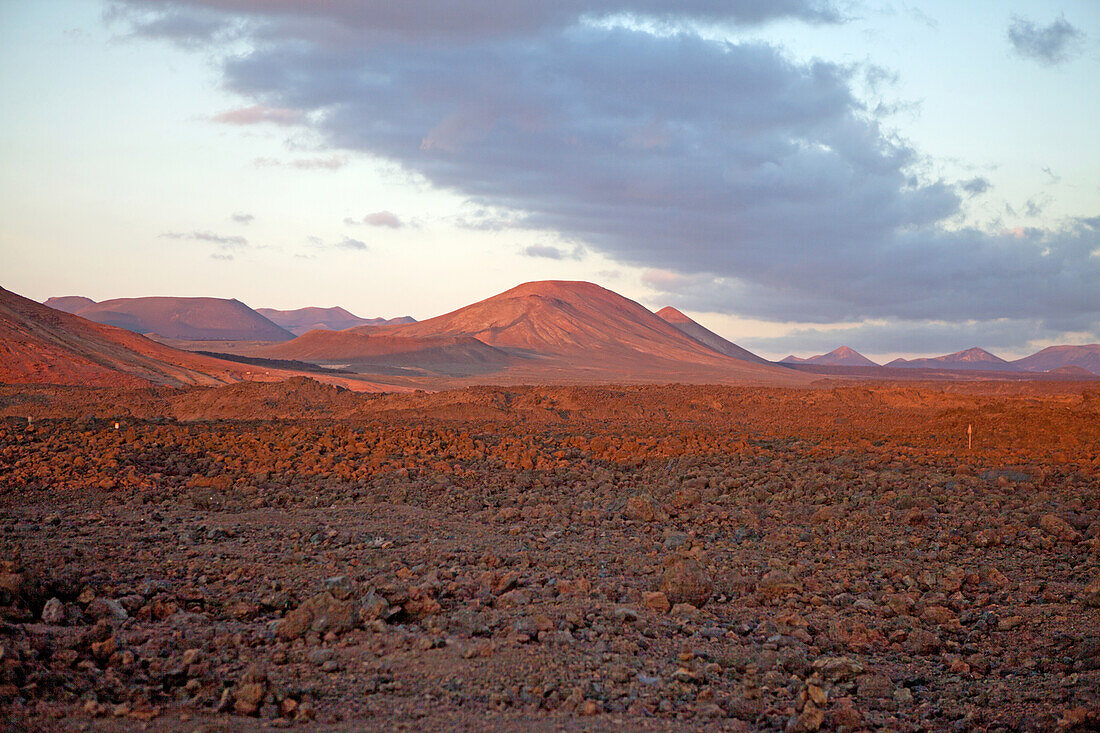  Volcanic landscape on Lanzarote, Los Volcanes Natural Park, Lanzarote, Canary Islands, Spain 