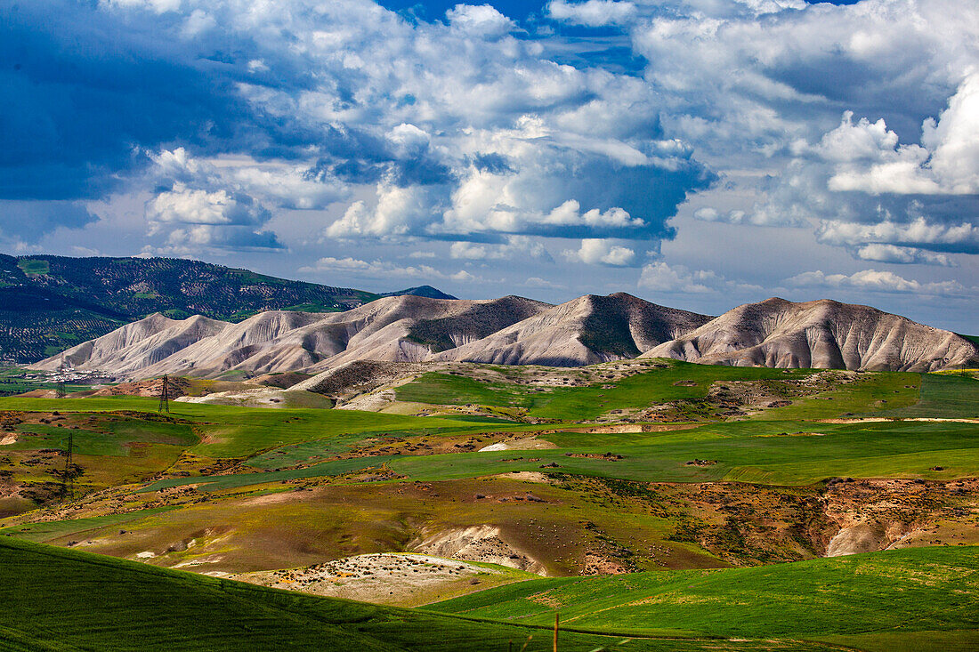  Morocco, in the north, green hills\n 