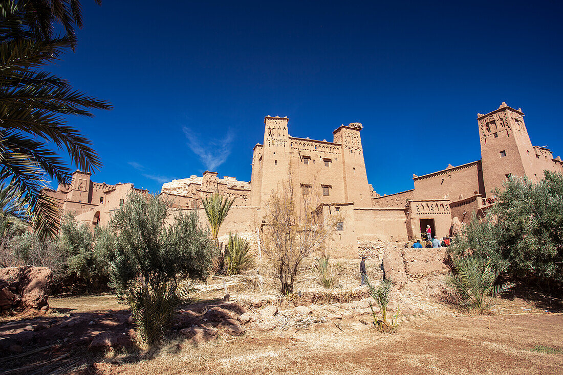 Lehmgebäude in Aït-Ben-Haddou, am Hohen Atlas, Provinz Ouarzazate, Marokko, Nordafrika