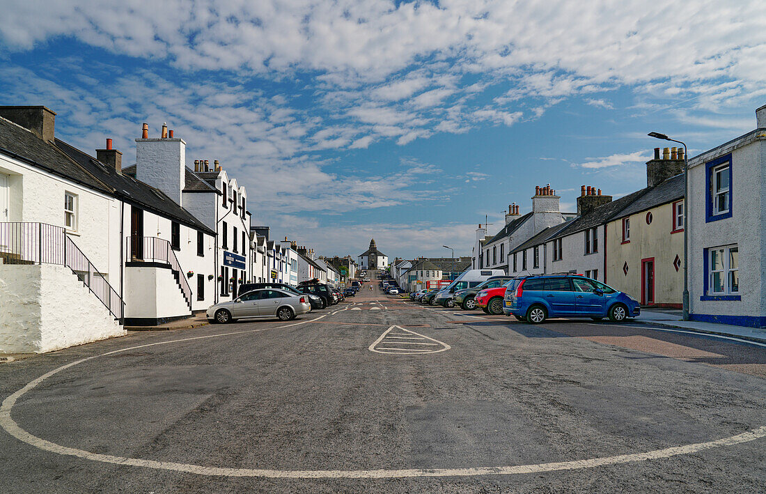  Great Britain, Scotland, Island of Islay, capital Bowmore, the striking round church in the background 