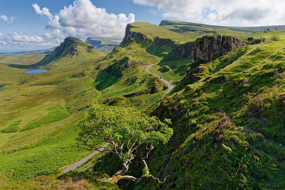  Great Britain, Scotland, Isle of Skye, QUIRAING mountain range in the north of the Trotternish peninsula 