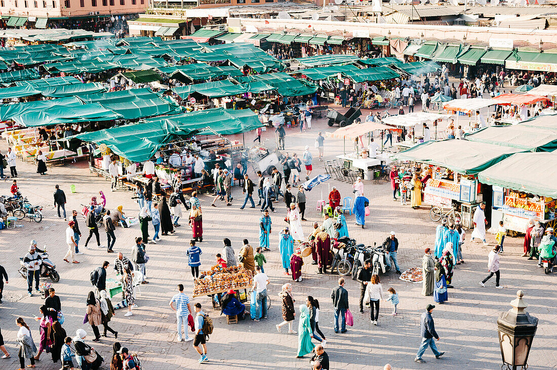 Jemaa el-Fnaa, market place in Marrakesh's medina quarter (old city).