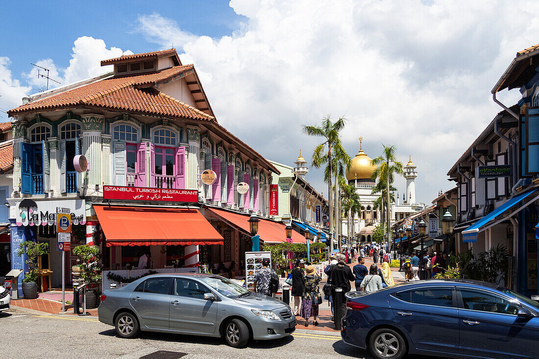 Stadtviertel Kampong Glam, mit Masjid Sultan Moschee, Singapur, Republik Singapur, Südostasien