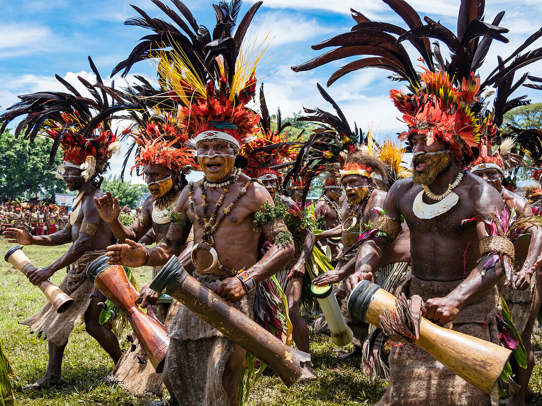 Sing sing, Tänzer bei der Morobe Show, Lae, Papua Neuguinea